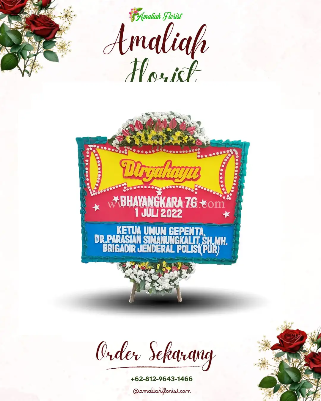 Papan Bunga HUT Ulang Tahun Bima